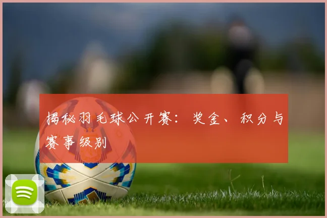 揭秘羽毛球公开赛：奖金、积分与赛事级别