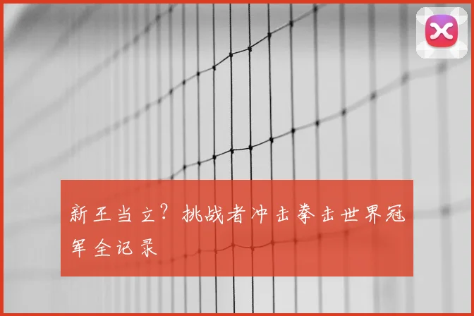 新王当立？挑战者冲击拳击世界冠军全记录
